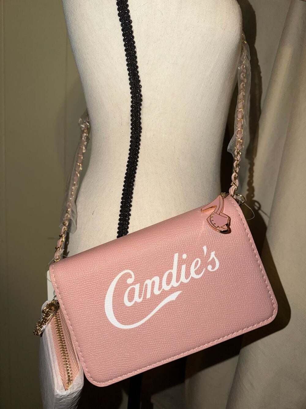 Candie's Madison Crossbody Bag with Wallet and Keychain in Blush